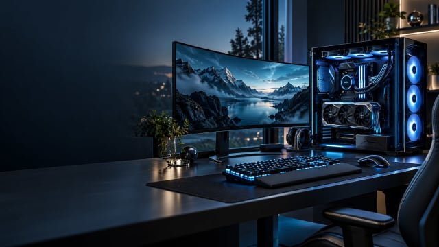 Midnight Blue PC Build wallpaper