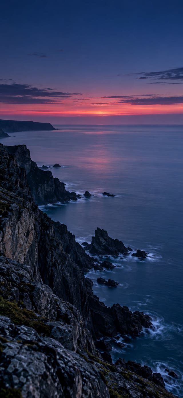 Blue Hour Cliffs — Last Light wallpaper