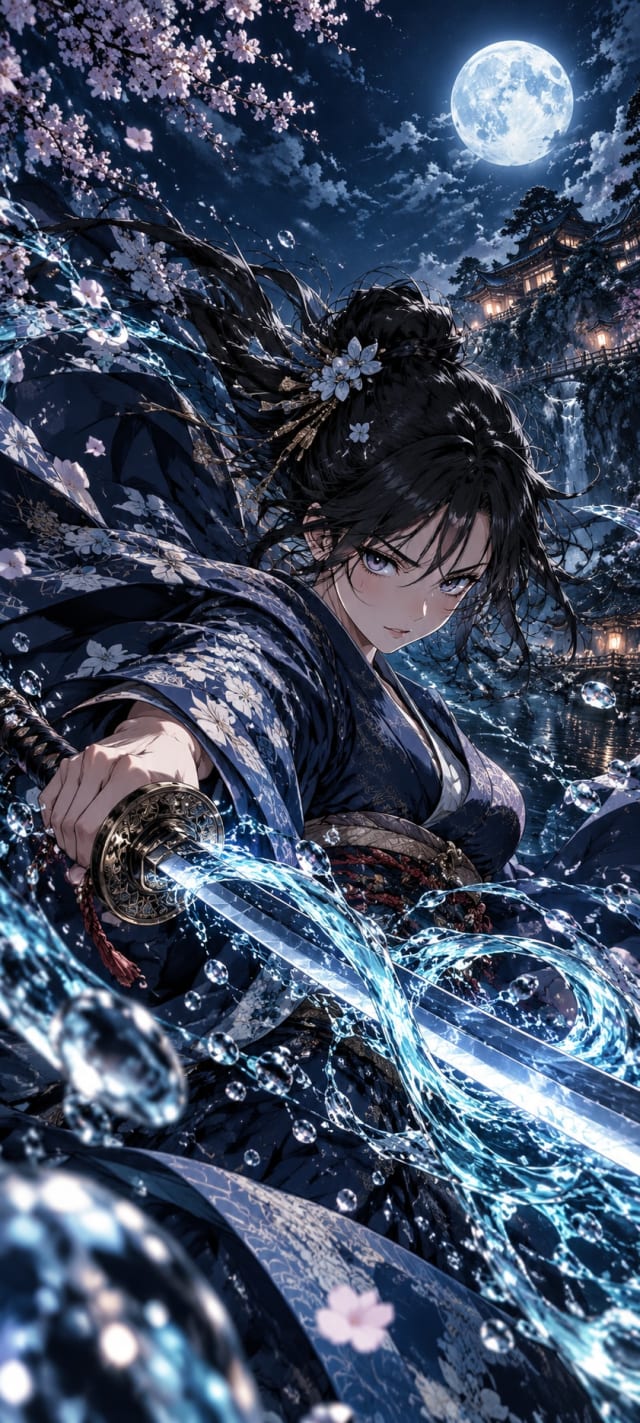 Moonlit Water Samurai wallpaper