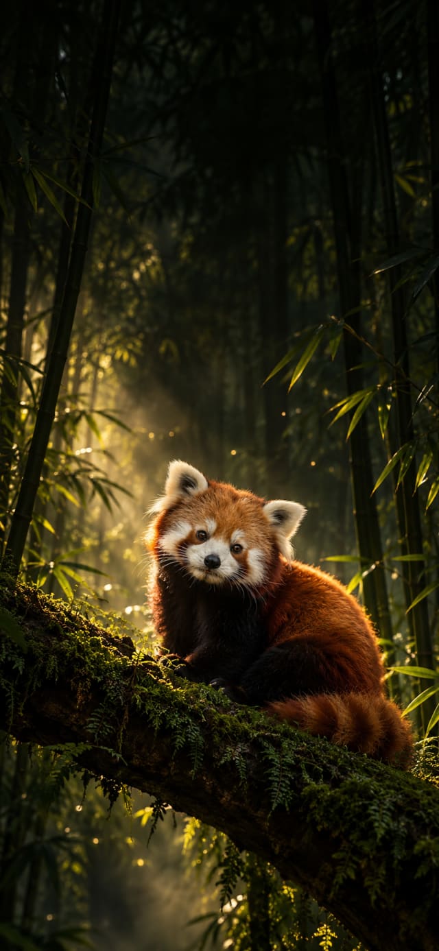 Red Panda After Dark wallpaper