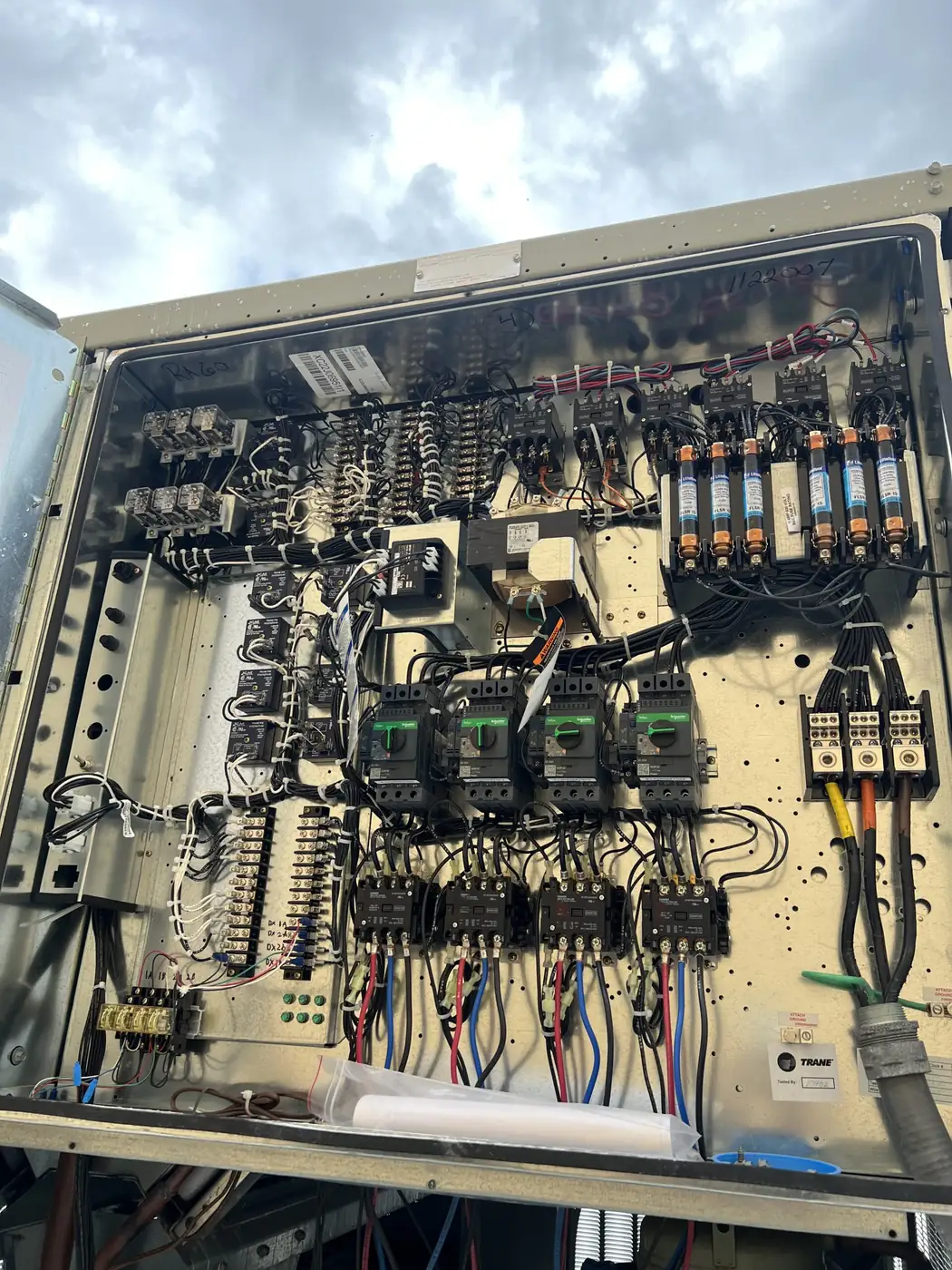 AC repair work in progress