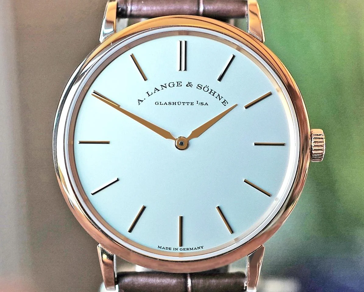 A. Lange &amp; Söhne Saxonia Thin Silver Dial Pink Gold 37mm Ref. 201.033
