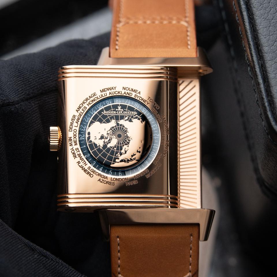 Jaeger-LeCoultre Reverso Tribute Geographic UNWORN 10/2025 Rose Gold Brown 216.2.D8