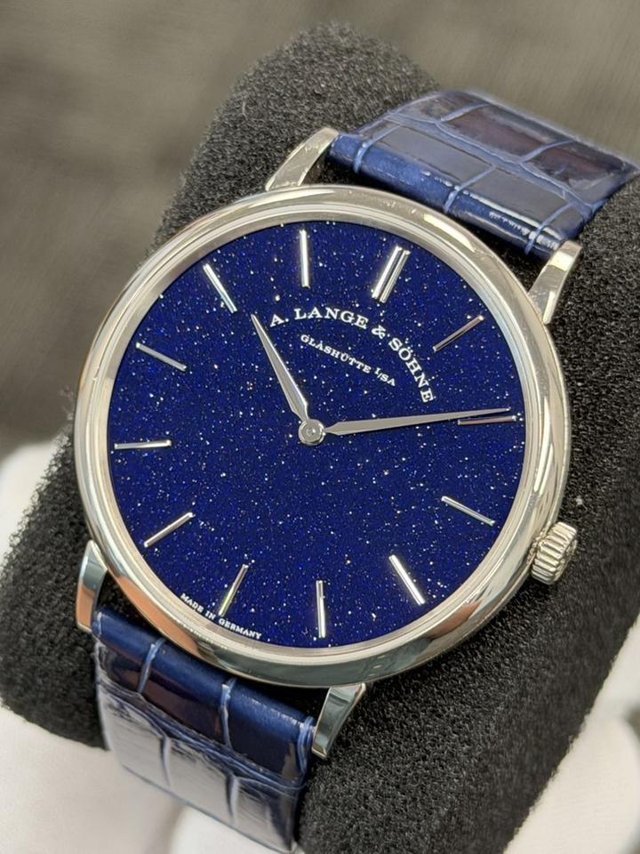 A. Lange &amp; Söhne Saxonia Thin Full Set Excellent Condition 2020 Aventurine Dial
