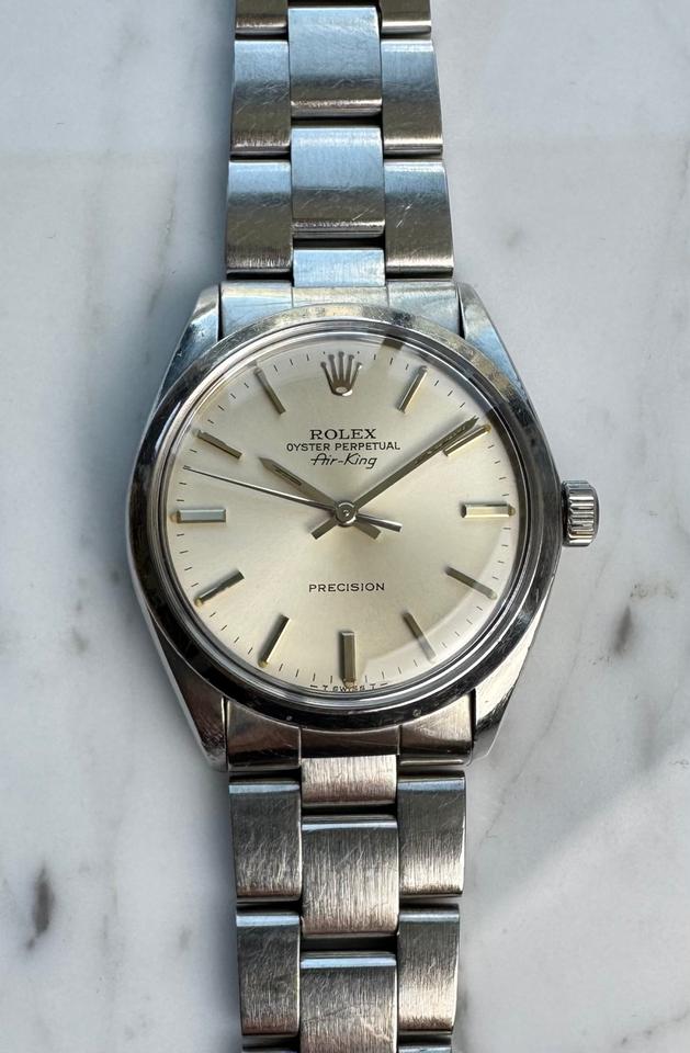 Rolex Air King 5500 Full Steel Silver Dial Unpolished (Serviced May 2026) Original Owner Box &amp; Papers 1981