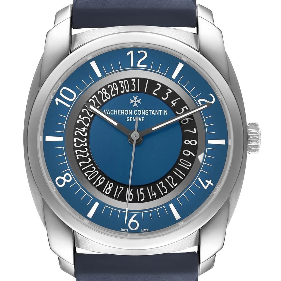 Vacheron Constantin Quai de l'Ile Date Blue Dial Steel Mens Watch 4500S