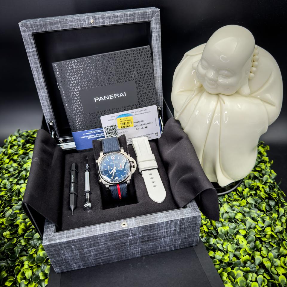 Panerai Luminor Luna Rossa Chrono Luna Rossa Pam01303 Pam 1303 Limited Edition sunburst blue dial — photo 4