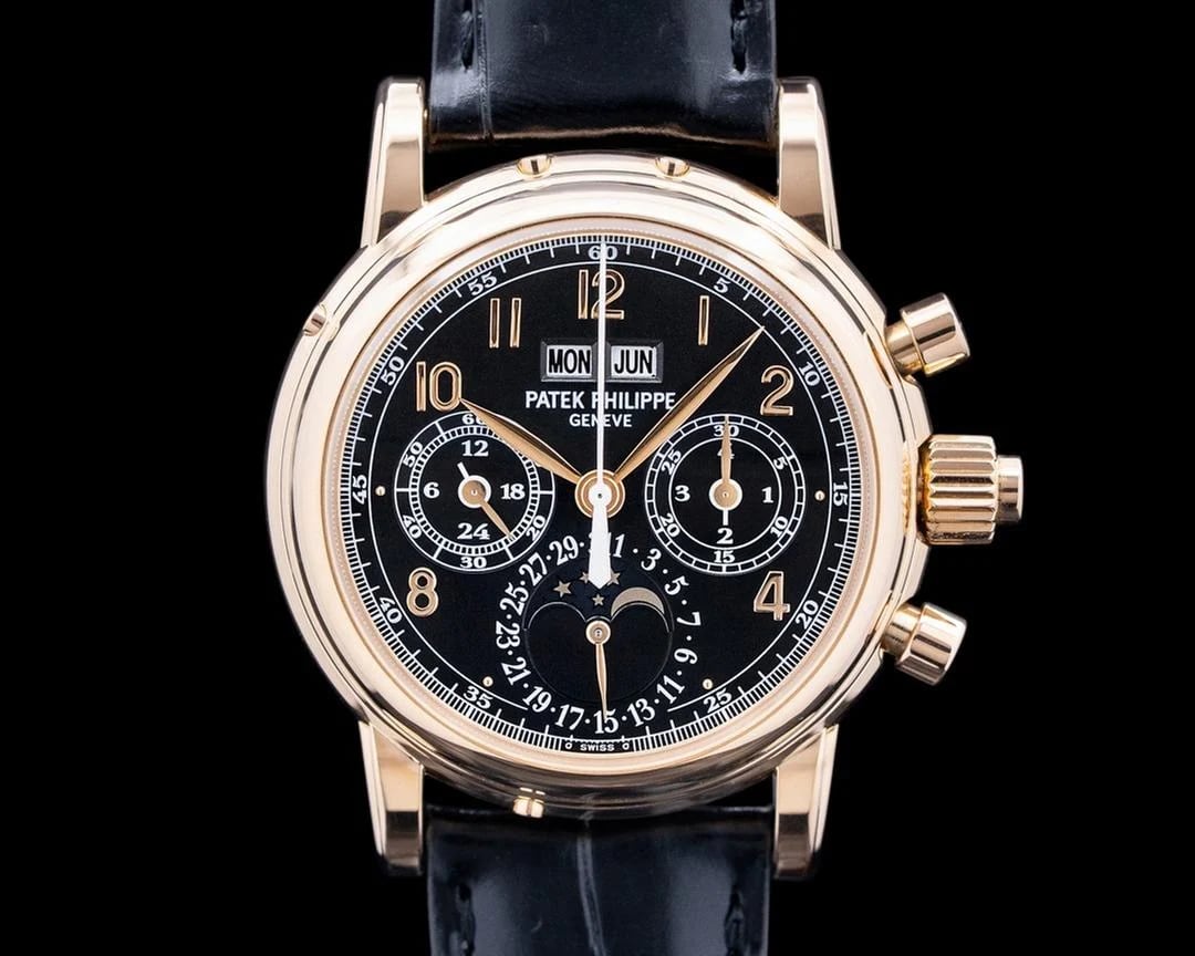 Patek Philippe Perpetual Calendar Chronograph 5004R Black Dial Perpetual Calendar Split Chronograph 18K Rose Gold