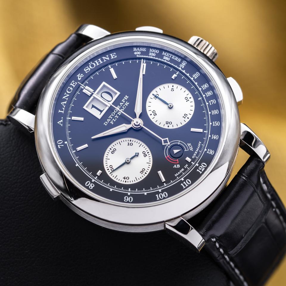 A. Lange & Söhne Datograph Up/Down Platinum 41mm Black Dial 405.035 - Complete Set Complete Set