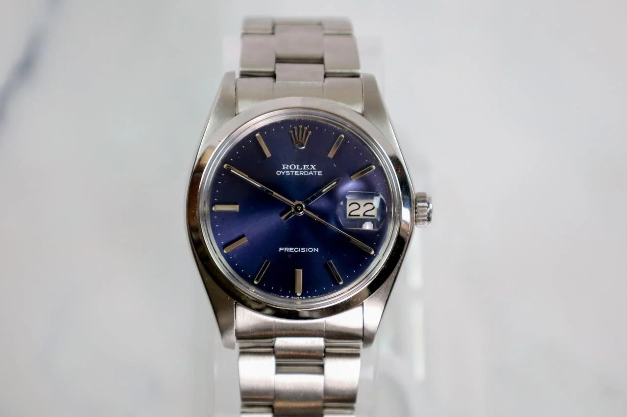 Rolex Oysterdate Precision Oyster Date 6694 1975 Stunning Condition Blue Dial Exemplary Blue Dial 6694 From 1975