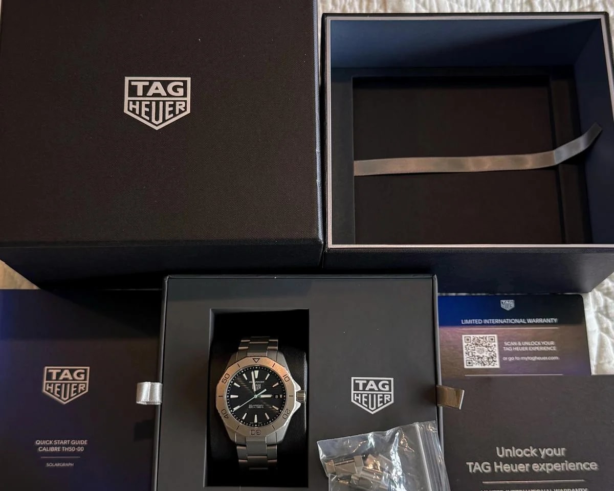 TAG Heuer Aquaracer Professional 200 Solargraph Mint | Nov2025 TAG Aquaracer Solargraph Titanium | Full Set — photo 16