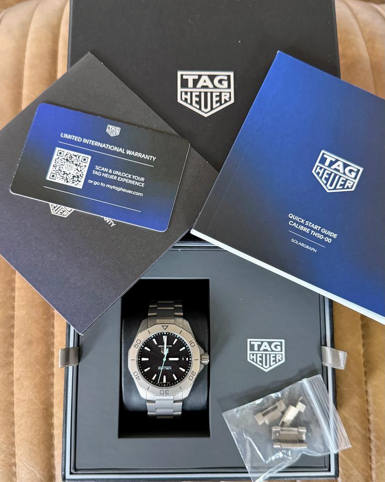 TAG Heuer Aquaracer Professional 200 Solargraph Mint | Nov2025 TAG Aquaracer Solargraph Titanium | Full Set — photo 17