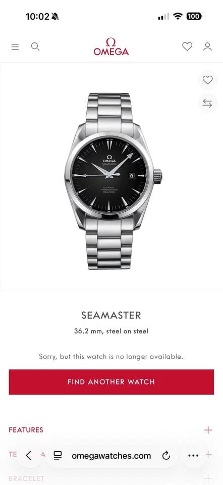 Omega Seamaster Aqua Terra Co-axial Automatic Neo-vintage 36mm (Ref: 2504.50.00) — photo 6