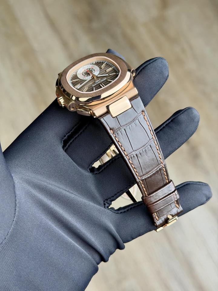 Patek Philippe Nautilus 40.5 Chronograph Black Preowned Watch&amp;Box 5980R-001 — photo 3