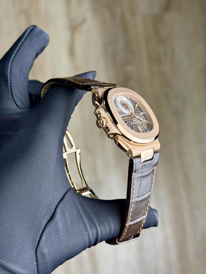 Patek Philippe Nautilus 40.5 Chronograph Black Preowned Watch&amp;Box 5980R-001 — photo 7