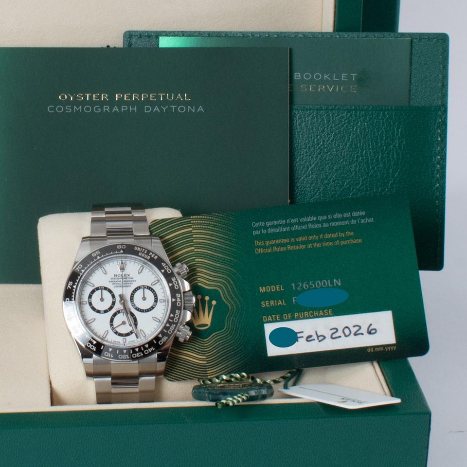 Rolex Daytona Cosmograph 2026 Full Set 126500LN-0001 Steel White Dial 40mm
