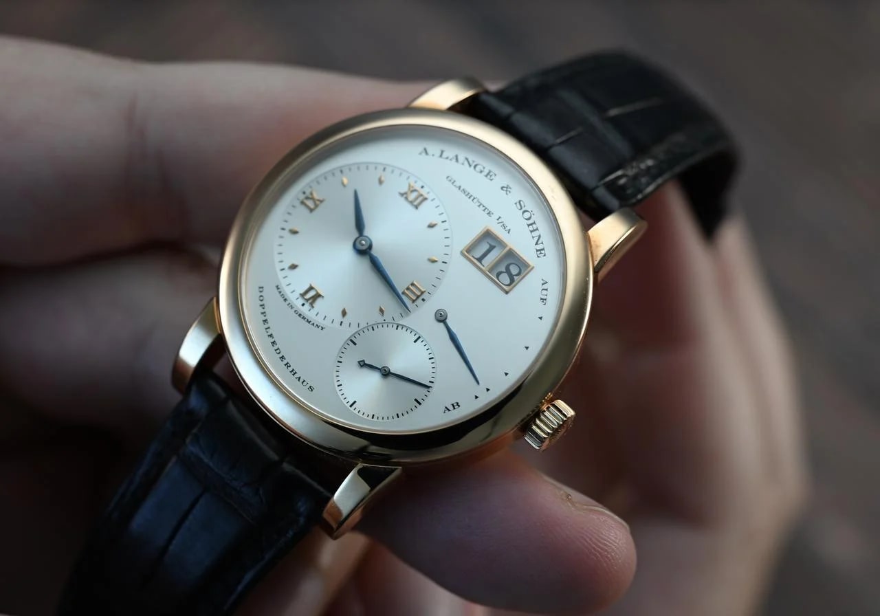 A. Lange &amp; Söhne Lange 1 Rare Example with Blue Hands