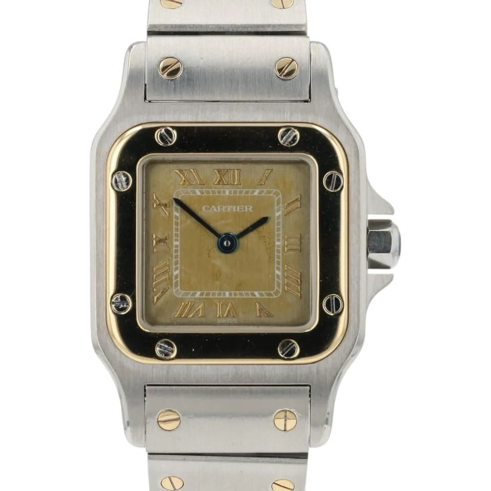 Cartier Santos Galbée Gold Dial Steel And Gold 24mm Quartz Women's Watch 1567 — photo 2