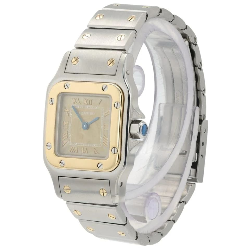 Cartier Santos Galbée Gold Dial Steel And Gold 24mm Quartz Women's Watch 1567 — photo 3