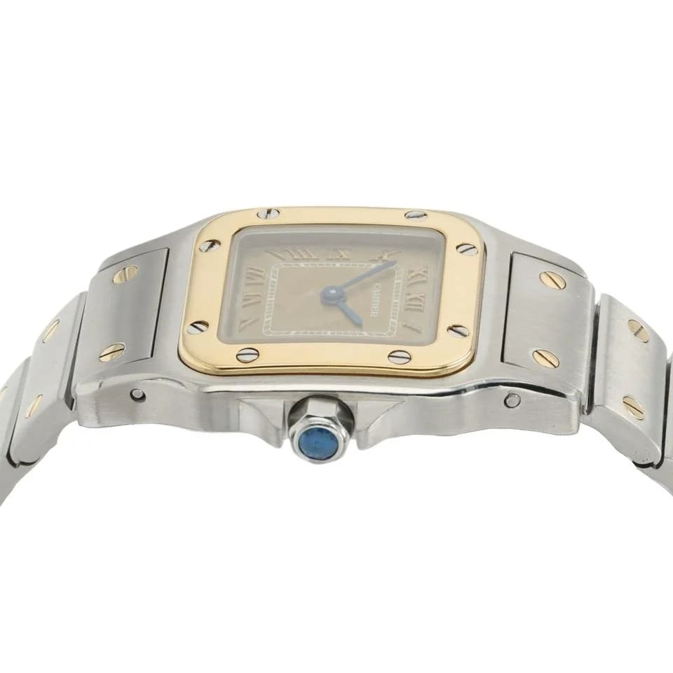Cartier Santos Galbée Gold Dial Steel And Gold 24mm Quartz Women's Watch 1567 — photo 4