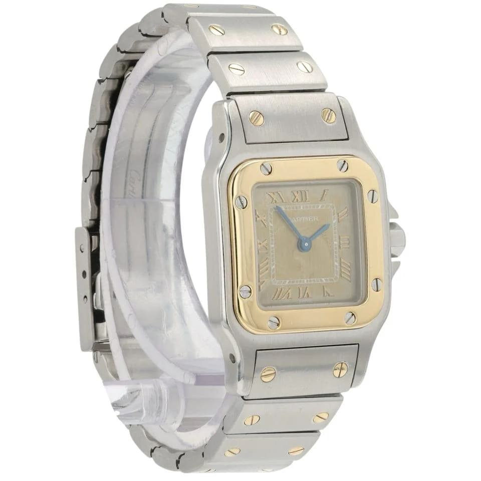 Cartier Santos Galbée Gold Dial Steel And Gold 24mm Quartz Women's Watch 1567 — photo 5