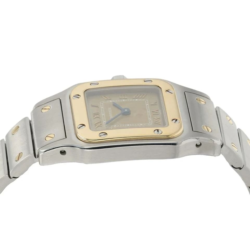 Cartier Santos Galbée Gold Dial Steel And Gold 24mm Quartz Women's Watch 1567 — photo 6