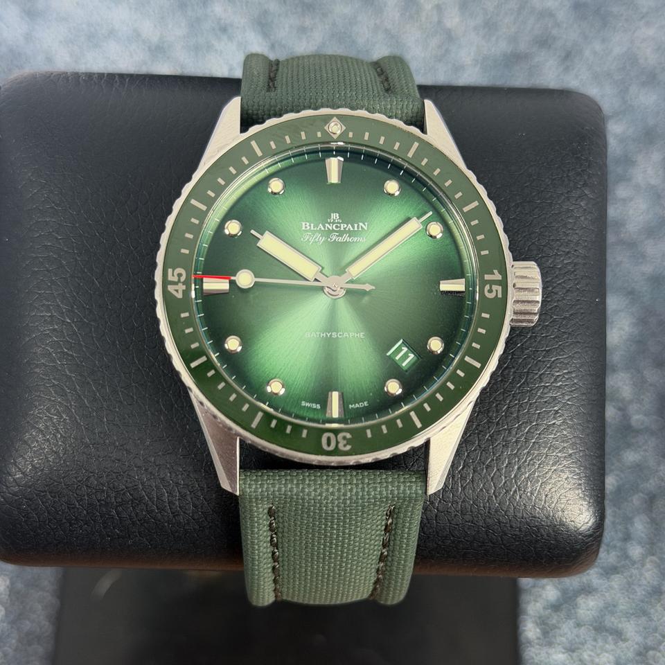 Blancpain Fifty Fathoms Bathyscaphe Green Fifty Fathoms Bathyscaphe Limited Edition Special Color Full Set — photo 2
