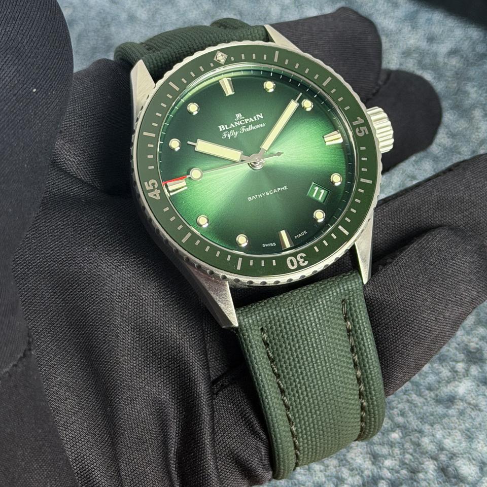 Blancpain Fifty Fathoms Bathyscaphe Green Fifty Fathoms Bathyscaphe Limited Edition Special Color Full Set — photo 6