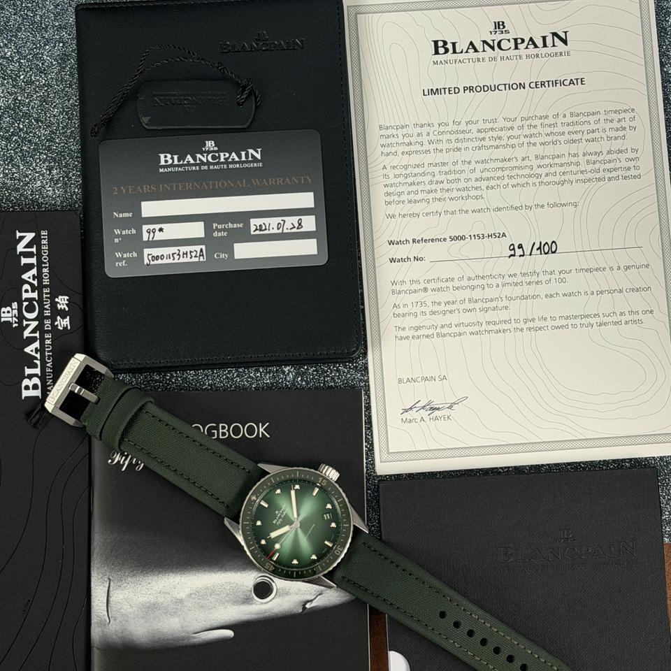 Blancpain Fifty Fathoms Bathyscaphe Green Fifty Fathoms Bathyscaphe Limited Edition Special Color Full Set — photo 9