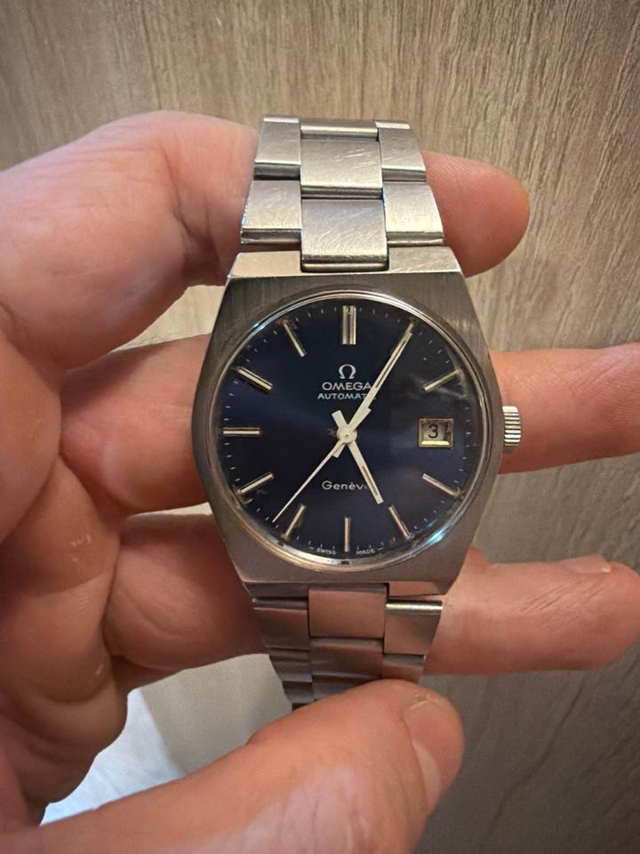 Omega Genève 1969 Ultra Rare Blue Sunburst Dial Automatic Overhauled — photo 7