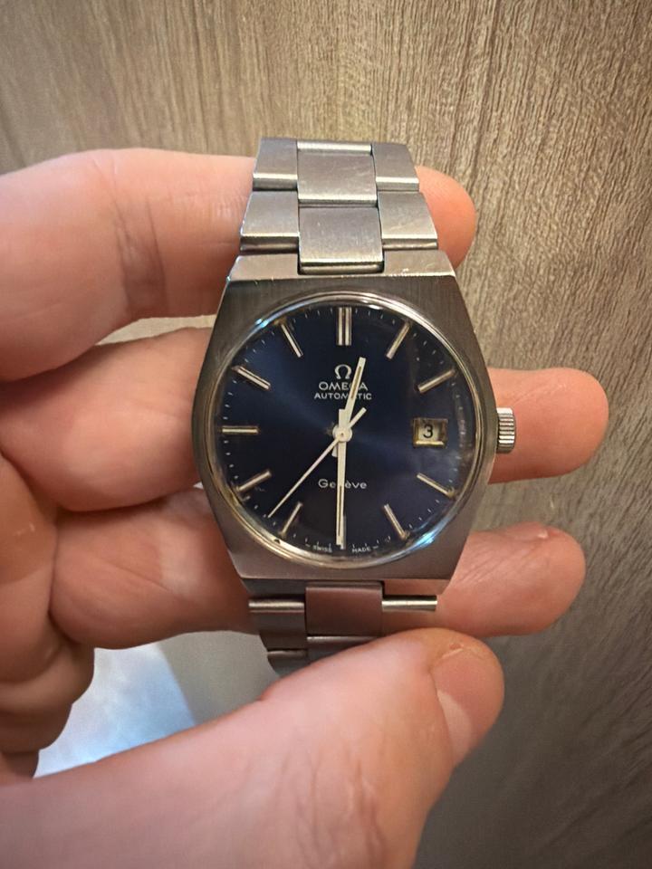 Omega Genève 1969 Ultra Rare Blue Sunburst Dial Automatic Overhauled — photo 8