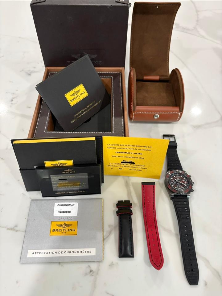 Breitling Chronomat 41 Raven Black Limited Edition 242/300 | Full Set | B01 | Blacksteel — photo 2
