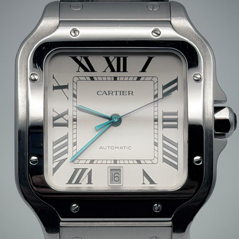 Cartier Santos De Cartier Large WSSA0018 | Full Set Extra OEM Strap | Delugs Strap | Very Good Condition