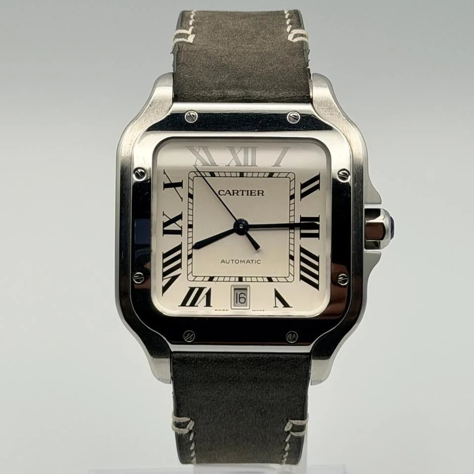 Cartier Santos De Cartier Large WSSA0018 | Full Set Extra OEM Strap | Delugs Strap | Very Good Condition — photo 3