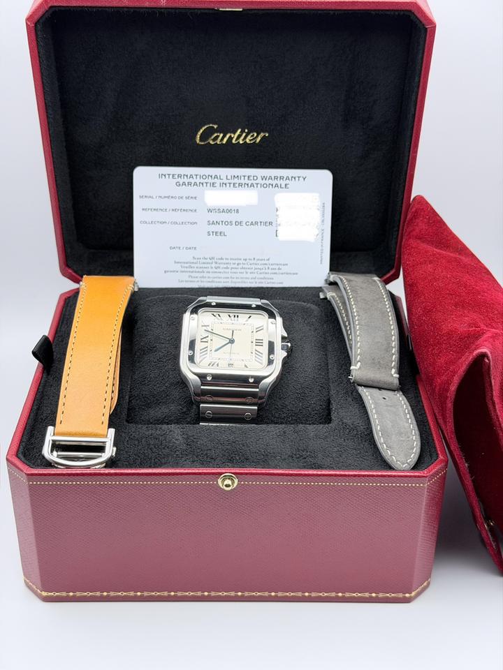Cartier Santos De Cartier Large WSSA0018 | Full Set Extra OEM Strap | Delugs Strap | Very Good Condition — photo 14