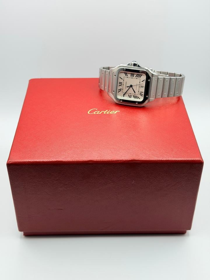 Cartier Santos De Cartier Large WSSA0018 | Full Set Extra OEM Strap | Delugs Strap | Very Good Condition — photo 15
