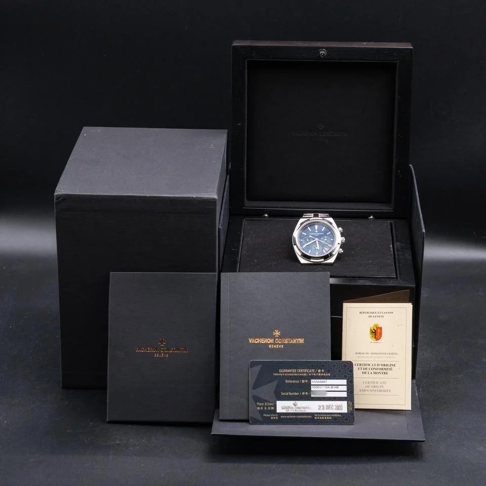Vacheron Constantin Overseas Chronograph Blue Dial IN STOCK Full Set 2 Straps — photo 4