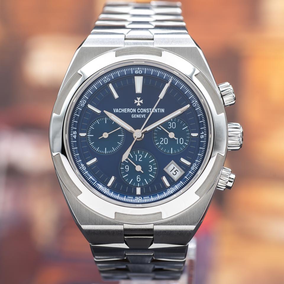 Vacheron Constantin Overseas Chronograph Blue Dial IN STOCK Full Set 2 Straps — photo 5