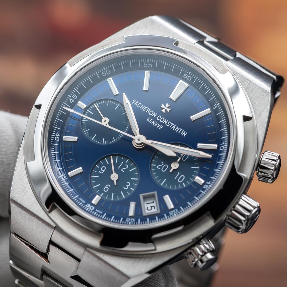 Vacheron Constantin Overseas Chronograph Blue Dial IN STOCK Full Set 2 Straps — photo 8