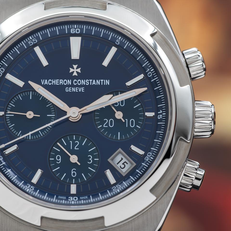 Vacheron Constantin Overseas Chronograph Blue Dial IN STOCK Full Set 2 Straps — photo 10