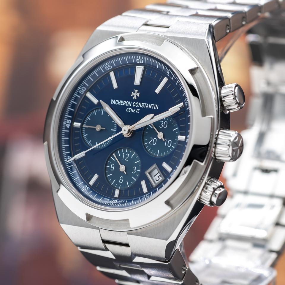 Vacheron Constantin Overseas Chronograph Blue Dial IN STOCK Full Set 2 Straps — photo 12