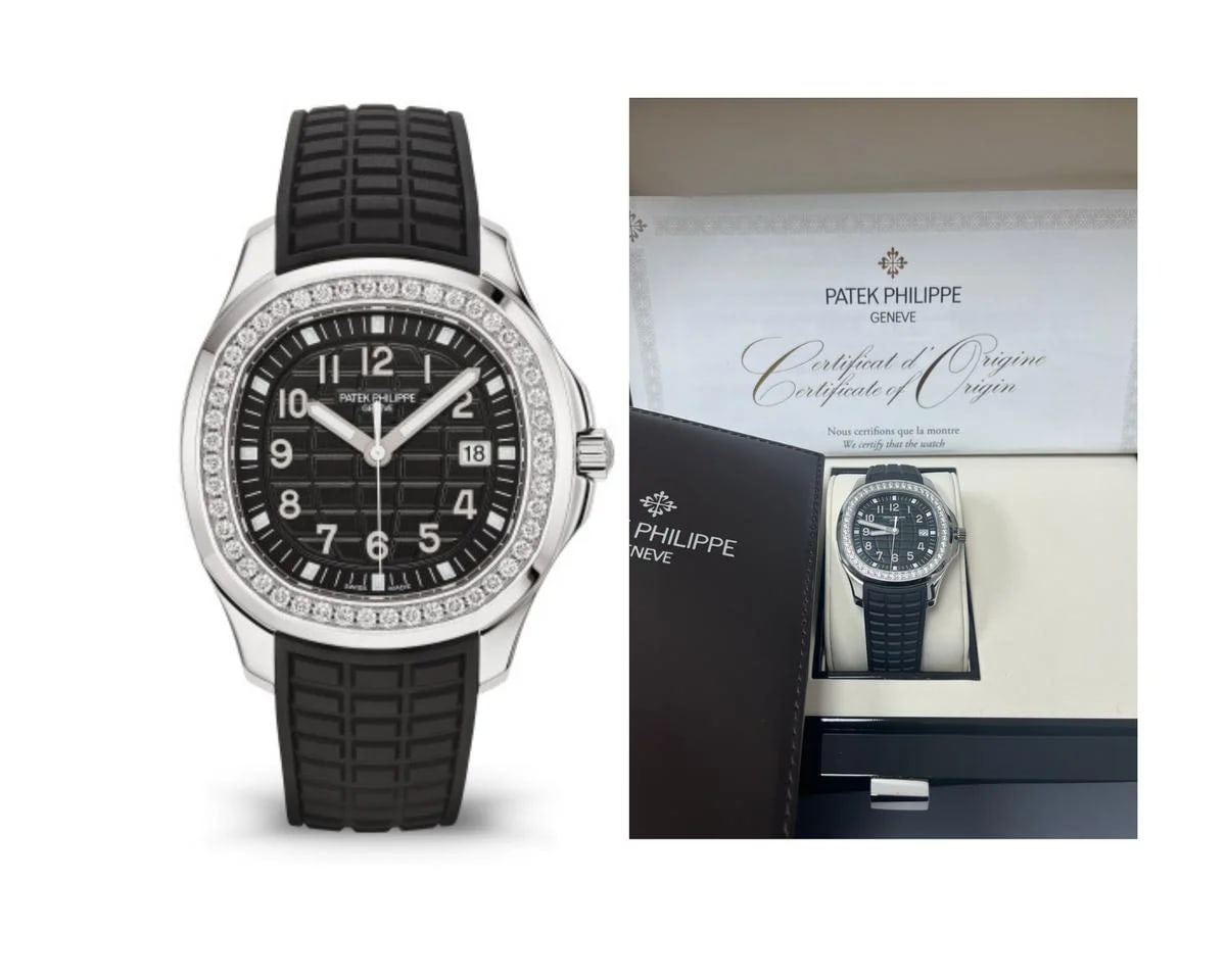 Patek Philippe Aquanaut Luce Black Dial Steel Case With Diamonds