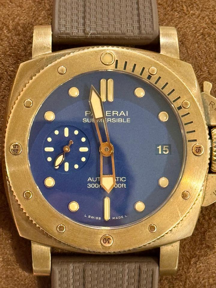 Panerai Submersible Bronzo Blu Abisso PAM01074 FULL SET — photo 2