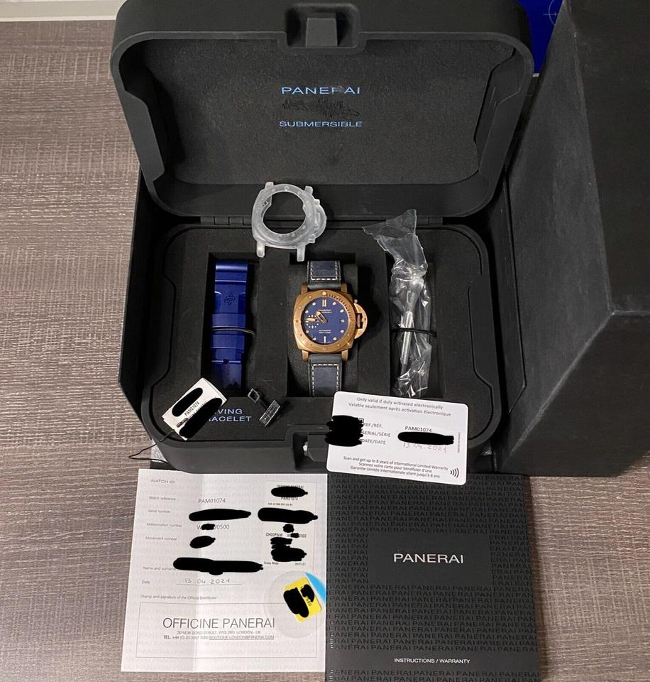 Panerai Submersible Bronzo Blu Abisso PAM01074 FULL SET — photo 14