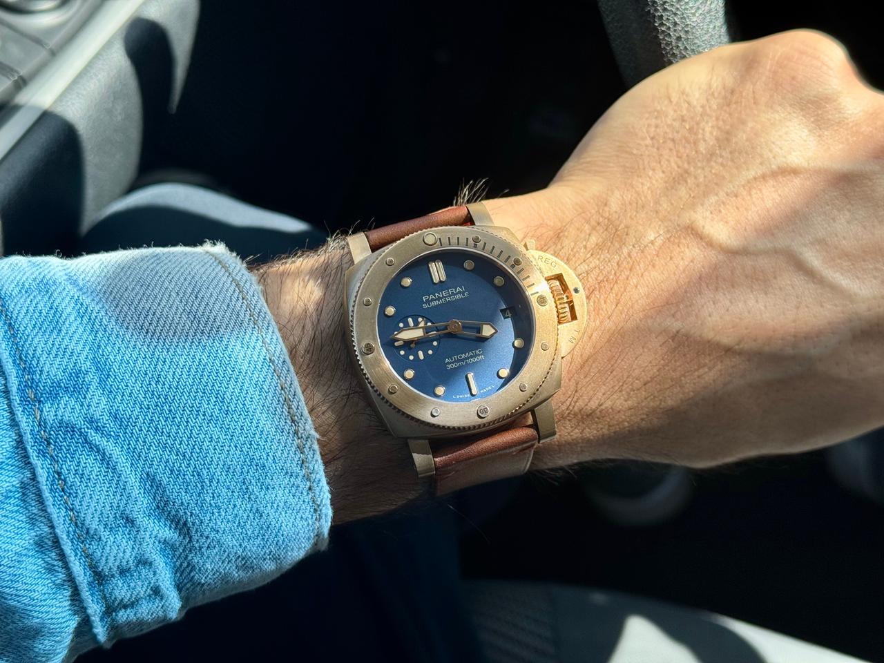 Panerai Submersible Bronzo Blu Abisso PAM01074 FULL SET — photo 15