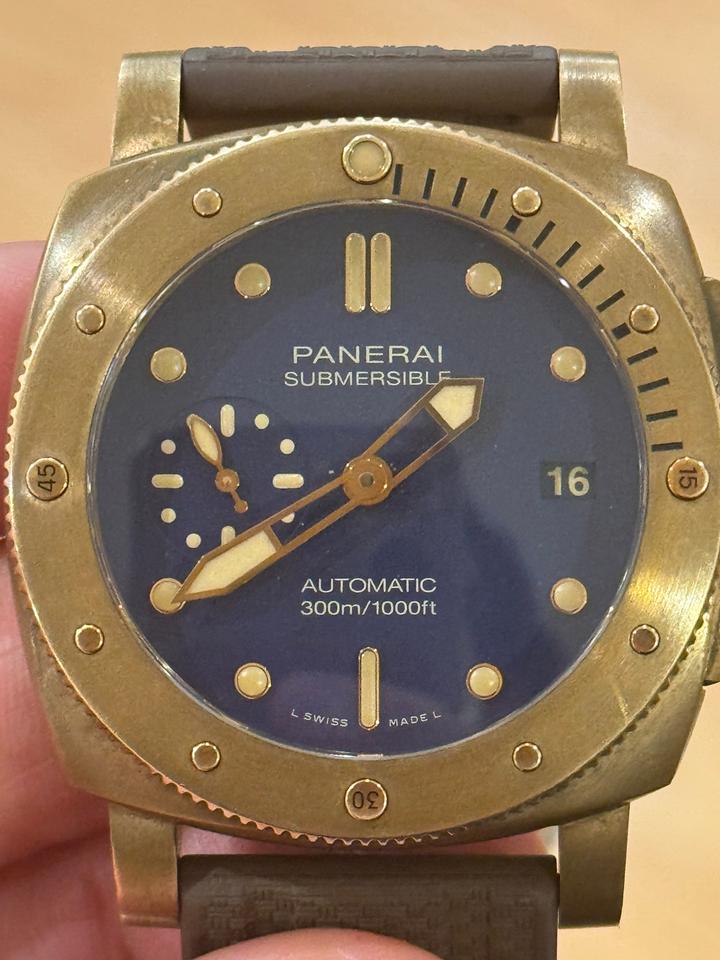 Panerai Submersible Bronzo Blu Abisso PAM01074 FULL SET — photo 17