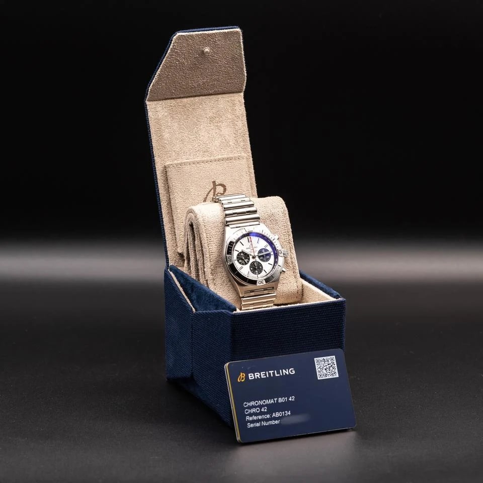 Breitling Chronomat 42 2026 Breitling Chronomat B01 42 Chronograph Silver Dial Men's AB0158101A1A1 NEW and UNWORN — photo 16