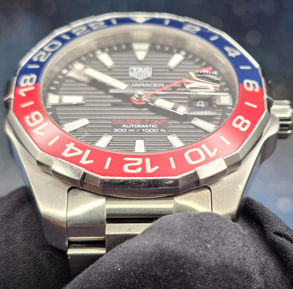 TAG Heuer Aquaracer 300M WAY201F Cailbre 7 GMT "Pepsi" Blue/Red Bezel 43mm Great — photo 3