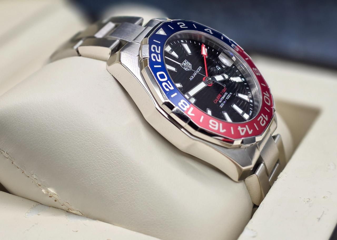 TAG Heuer Aquaracer 300M WAY201F Cailbre 7 GMT "Pepsi" Blue/Red Bezel 43mm Great — photo 7