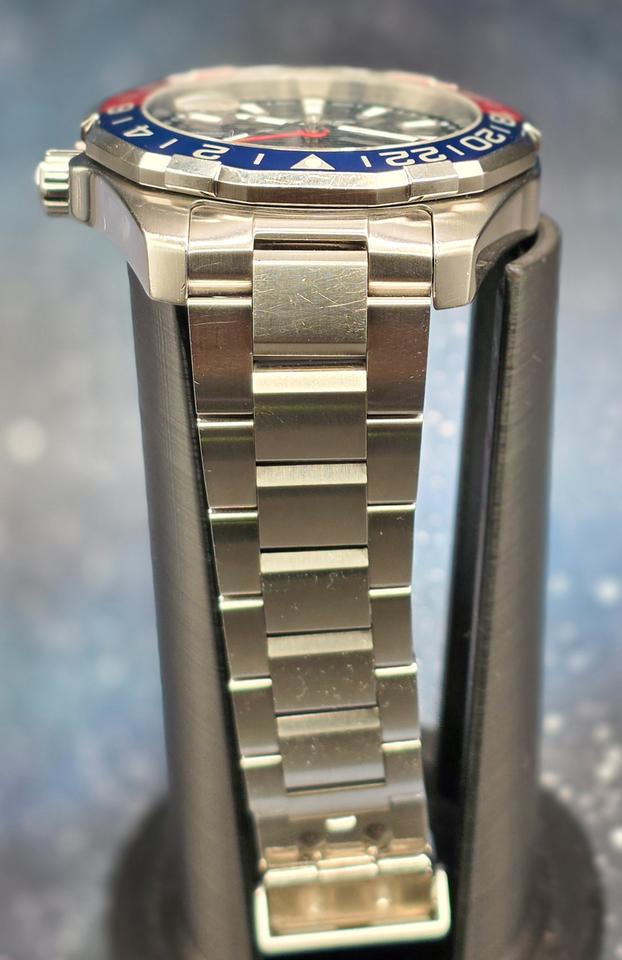 TAG Heuer Aquaracer 300M WAY201F Cailbre 7 GMT "Pepsi" Blue/Red Bezel 43mm Great — photo 12
